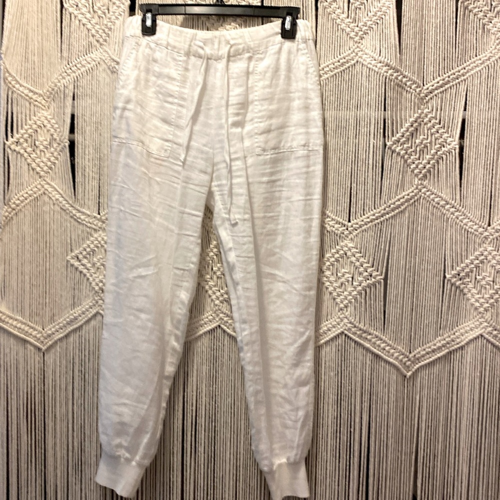 Joie white linen pants